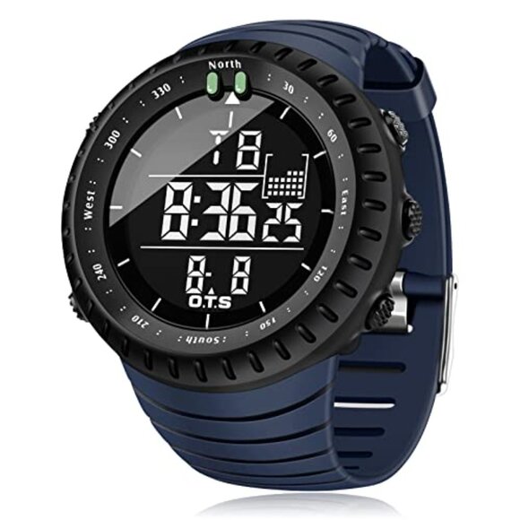Men's Digital Sports Watch Waterproof Tactical LED Backlight Large Dial - Picture 2 of 8